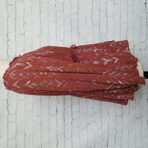 Torrid Ikat Tie-Waist Peasant Blouse - Picture 10 of 12